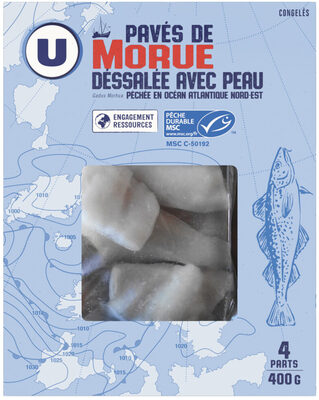 Pavés de morue déssalées MSC surgelés 400g