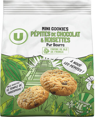 Mini cookies noisette/pépites de chocolat pur beurre