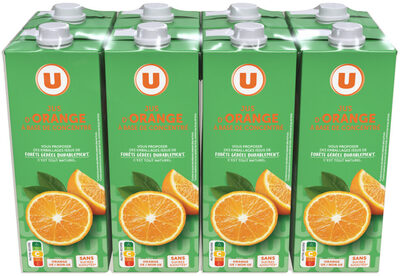 Jus à base de concentré d'orange 8x1l