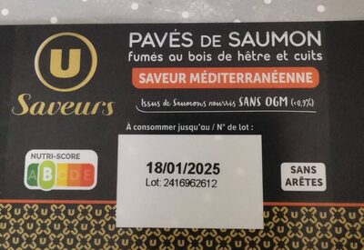 Pavé saumon fumé cuit méditerranéen, Salmo salar, transformé en Belgique, 220g