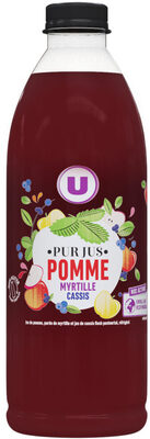Pur jus pomme /myrtille/cassis réfrigéré PET flash pasteurisé 1L