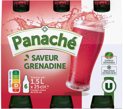 Panaché aromatisé grenadine <1% vol., pack bouteille 6x25cl