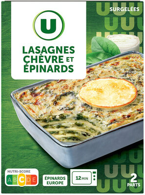 Plat cuisiné Lasagnes chèvre épinards 600g