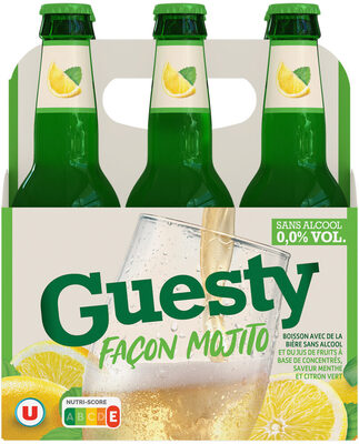 Bière sans alcool Guesty aromatisée saveur Mojito pack de 6x33cl