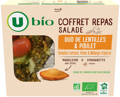 Coff.repas salade poulet lentilles + madeleine 310g