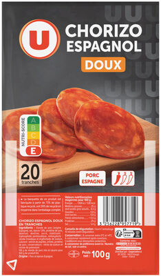 Chorizo doux tranché 100g