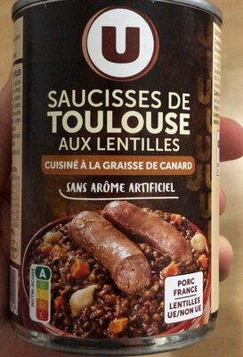 Saucisses de Toulouse aux lentilles Boîte de 420g