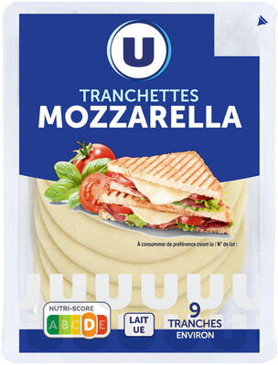 Tranches de mozzarella au lait pasteurisé 22%MG 200g