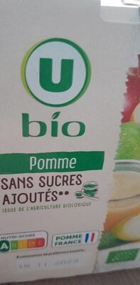 Coupelles compote pomme nature sans sucre ajouté, 8x100g