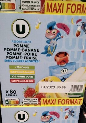Compotes gourdes ss sucre ajoutés panaché 7200g
