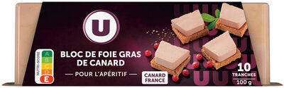 Bloc de foie gras de canard origine France - 100g
