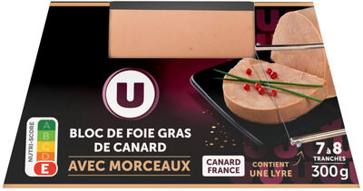Bloc de foie gras de canard avec morceaux France + lyre - 300G