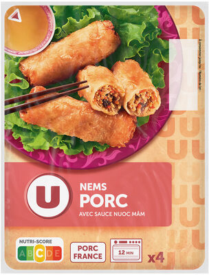 Nems au porc + sauce Nuoc-mâm, x4 - 280g