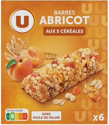 Barres céréales blé complet abricot, x6, 126g