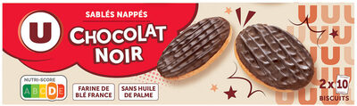 Biscuits Sablés nappés au chocolat noir, étui 200g