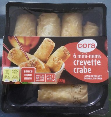 6 mini-nems crevette crabe