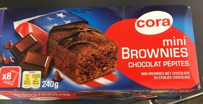 Mini brownies pépites de chocolat, 8x30g