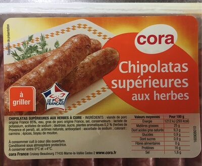 Chipolatas superieures aux herbes