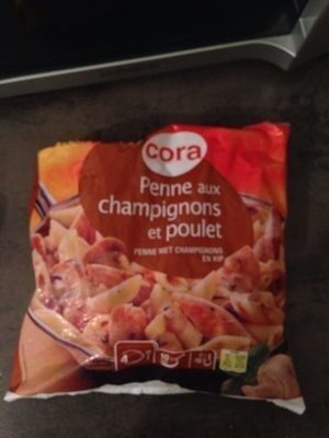 Penne aux champignons et poulet