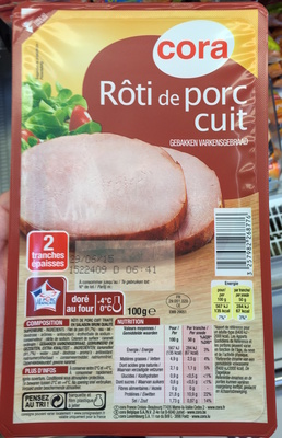 Rôti de porc cuit (2 tranches épaisses)