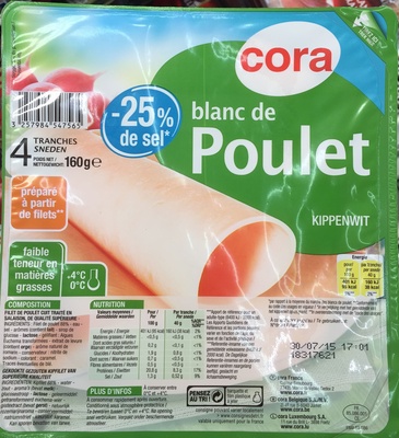 Blanc de poulet (-25% de sel)