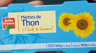 Miettes de thon à l'huile de tournesol