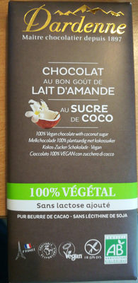 Chocolat  lait d amande au sucre de De Coco