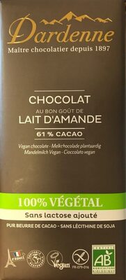 Chocolat Lait 100% Vegetal SS Glut