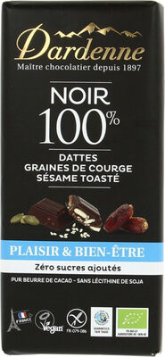 Noir 100% dattes graines de courge et sésame toasté
