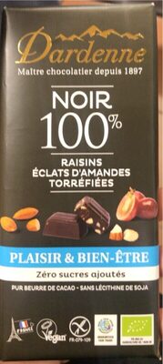 Noir 100 % Raisins Éclats d’amandes torréfiées