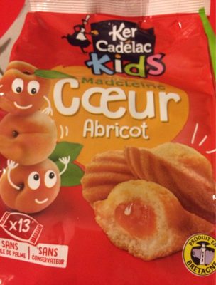 Madeleine coeur abricot