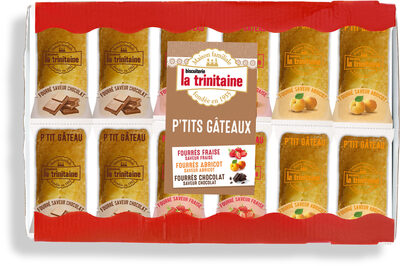 P'tits gâteaux fourrés au chocolat, fourrés à la fraise et fourrés à l'abricot