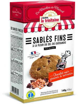 Les sablés fins au chocolat noir et aux graines de sarrasin de Marcel