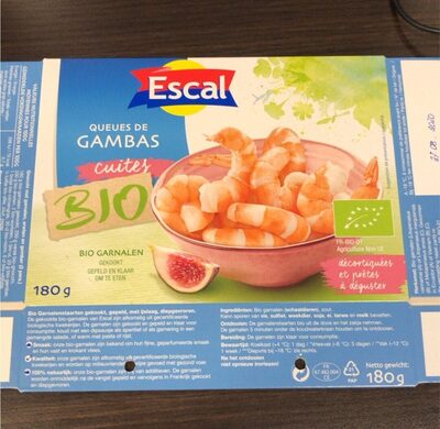 Queues de gambas cuites bio