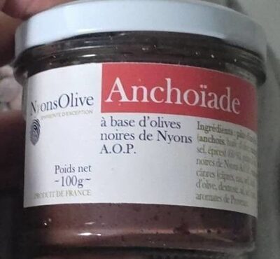 Anchoiade à base d'olives noires de Nyons AOP