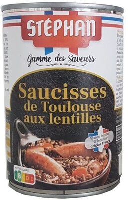 Saucisses de Toulouse aux lentilles