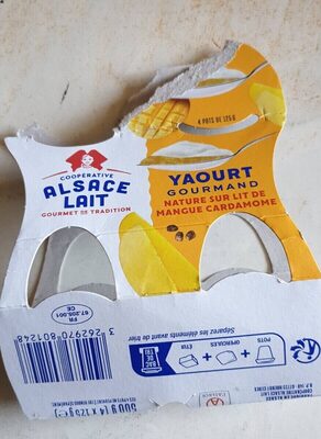 Yaourt gourmand sur lit de mangue cardamome