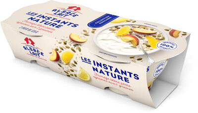Fromage blanc pêche agrumes aux 2 graines - Les Instants Nature