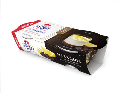 Dessert au citron sur lit de chocolat noir - Les Exquis