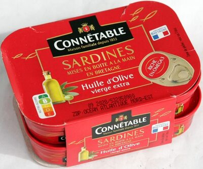Sardines à l'huile d'olive vierge extra, lot de 2
