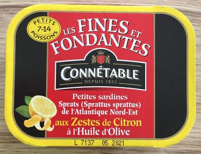 Connetable sardines fines et fondantes zeste citron