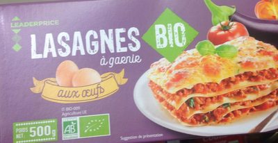 Lasagnes bio a garnir aux œufs