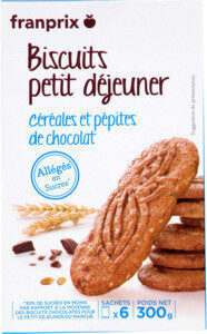biscuits petit dejeuner allégés en sucre