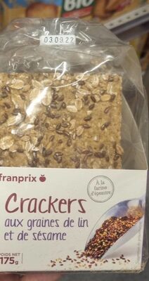 Crackers aux graines de lin et de sésame