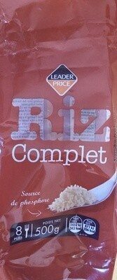 Riz Complet Étuvé