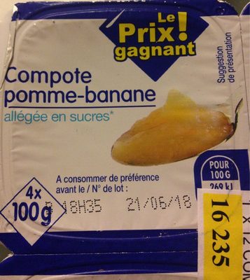 Compote pomme banane