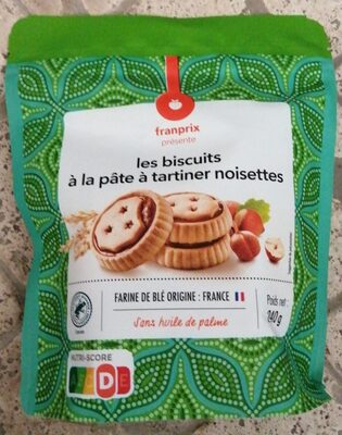 Les biscuits à la pâte à tartiner noisettes