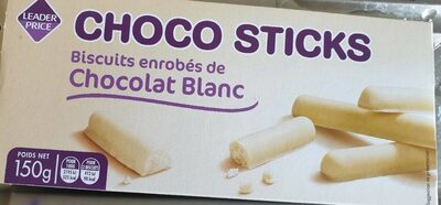 Choco Sticks, Biscuits Enrobés De Chocolat Blanc,