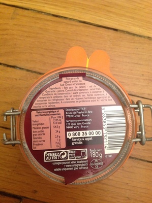 Foie gras de canard entier du Sud-Ouest