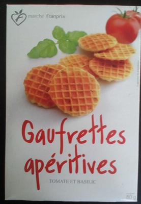 Gaufrettes apéritives tomate et basilic